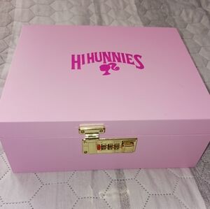 Pink Wooden Lockbox, Jewelry Cosmetics , Cash Box Combination Lock, New Other